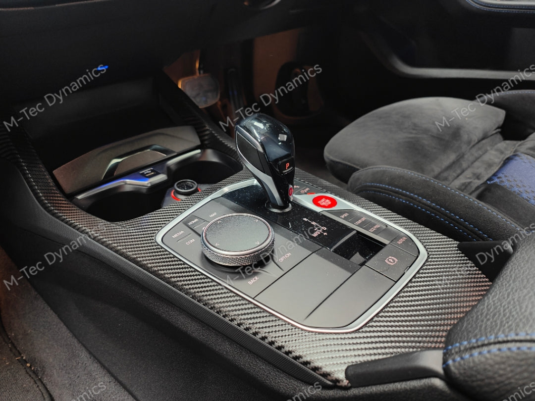 WRAPPING SERVICE - BMW F40 / F44 CENTRE CONSOLE TRIM - TEXTURED BLACK CARBON (MTD-TEX)
