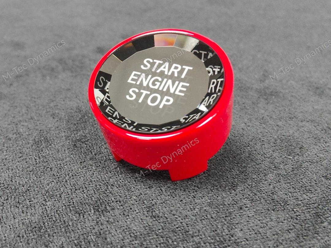 BMW F-SERIES RED (CRYSTAL) ENGINE START BUTTON - 1/2/3/4/5/6 SERIES - F2X F3X F8X M3 M4 M5 M6 F30 F32 F80 F82