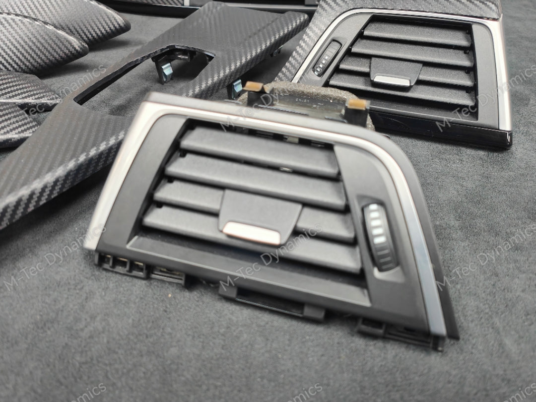 BMW F30 F31 F36 LCI INTERIOR TRIM SET - 3D CARBON / BLACK ACCENT