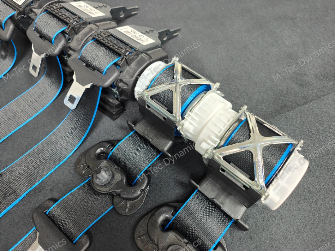 BMW 3-SERIES F30 / F80 M3 FRONT & REAR SEAT BELT SET - BLUE EDGE