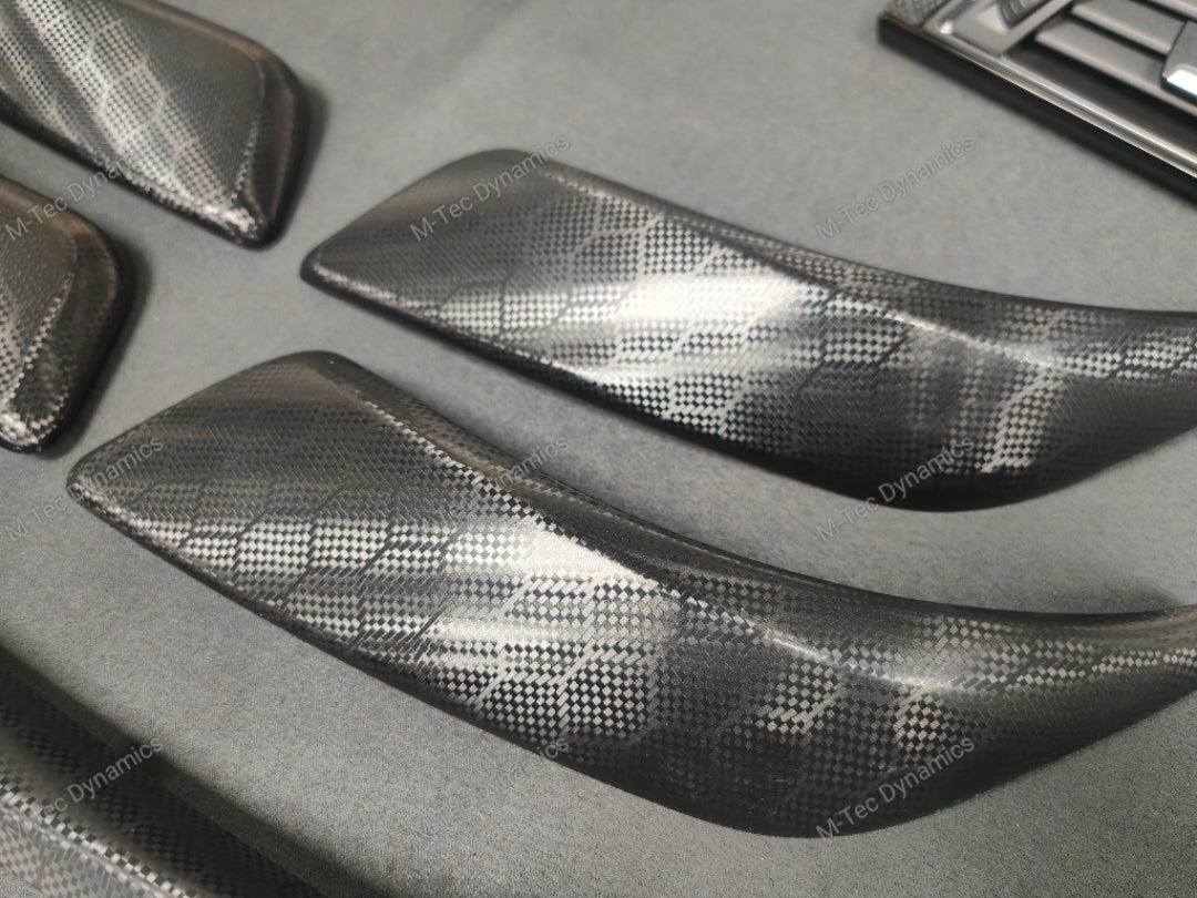 BMW F20 INTERIOR TRIM SET - HEXAGONAL CARBON / GLOSS BLACK ACCENT