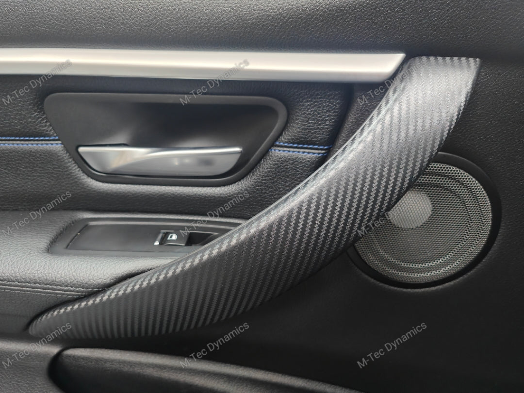 WRAPPING SERVICE - BMW F3X INTERIOR TRIM SET - 3D CARBON / ALCANTARA / SILVER ACCENT - (F30 F31 F32 F33 F36)