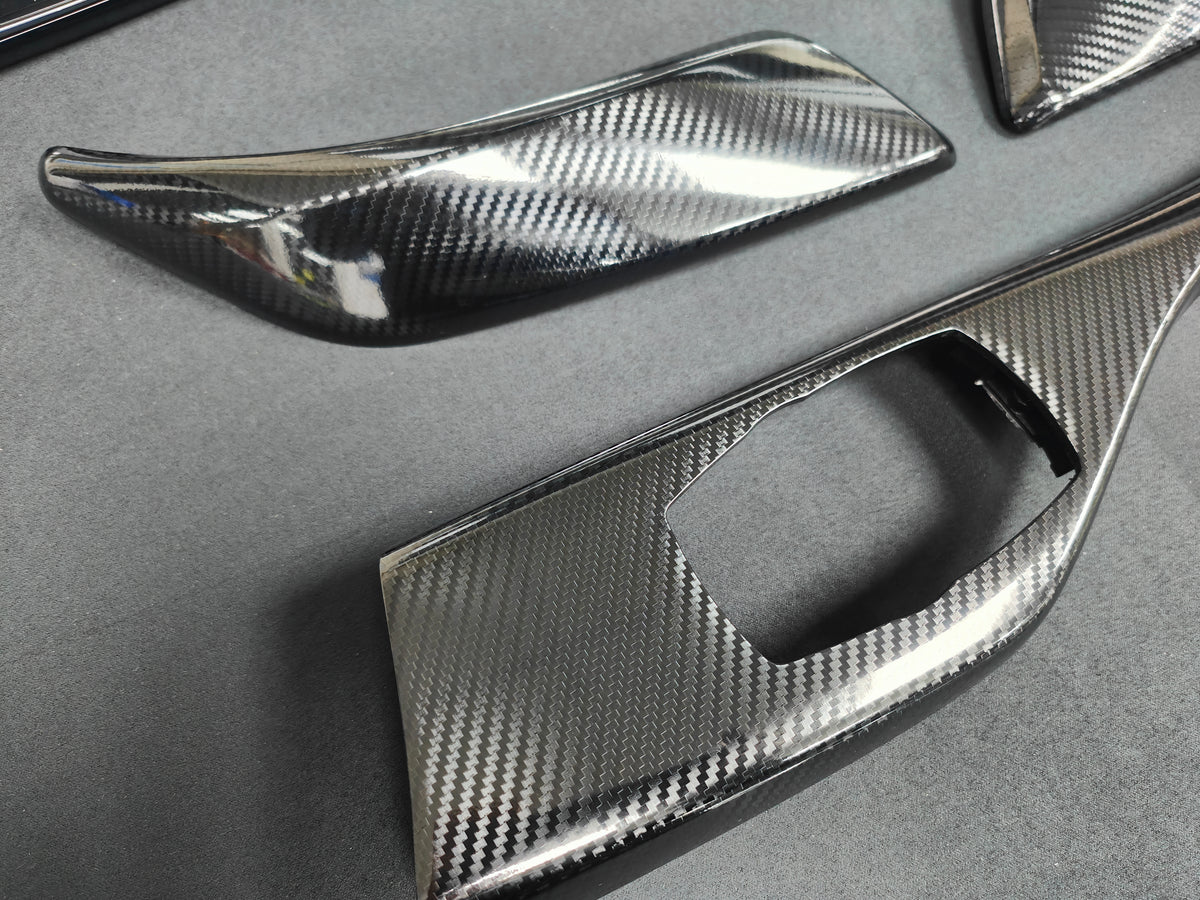 BMW F21 / F22 INTERIOR TRIM SET - ULTRA GLOSS CARBON / BLACK ACCENT