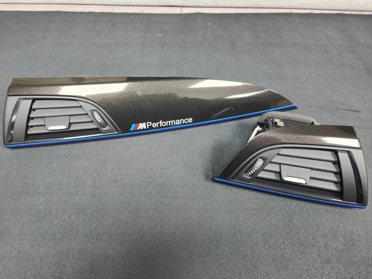 BMW F20 INTERIOR TRIM SET - METALLIC BLACK / BLUE ACCENT