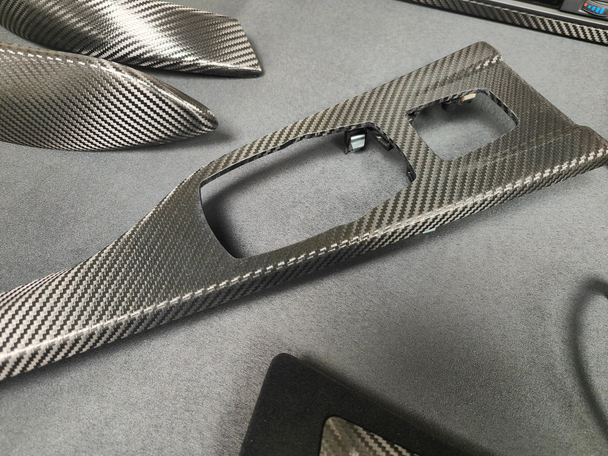 WRAPPING SERVICE - BMW F8X M3 M4 INTERIOR TRIM SET PERFORMANCE STYLE - TEXTURED CARBON / ALCANTARA