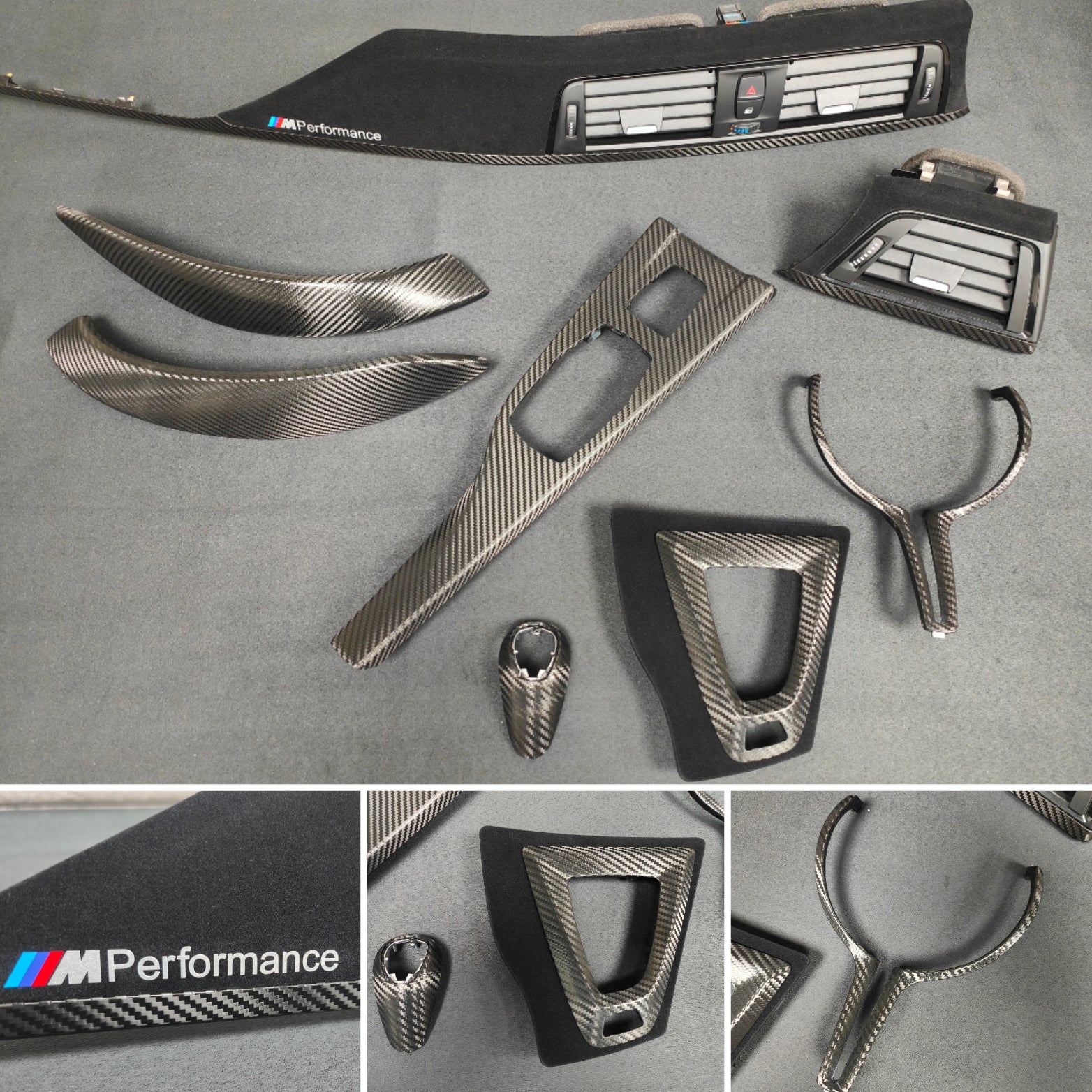 WRAPPING SERVICE - BMW F8X M3 M4 PERFORMANCE STYLE INTERIOR TRIM SET - TEXTURED CARBON