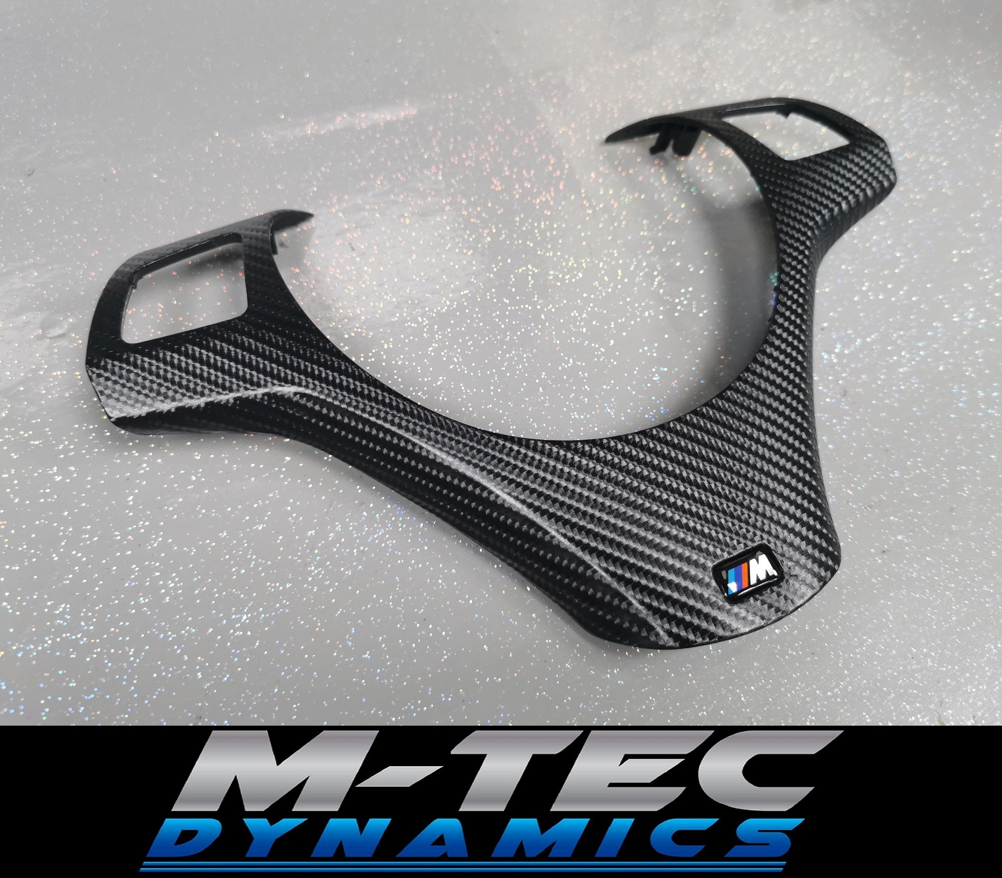 BMW E9X BLACK 4D CARBON M SPORT STEERING TRIM E90 E91 E92 E93