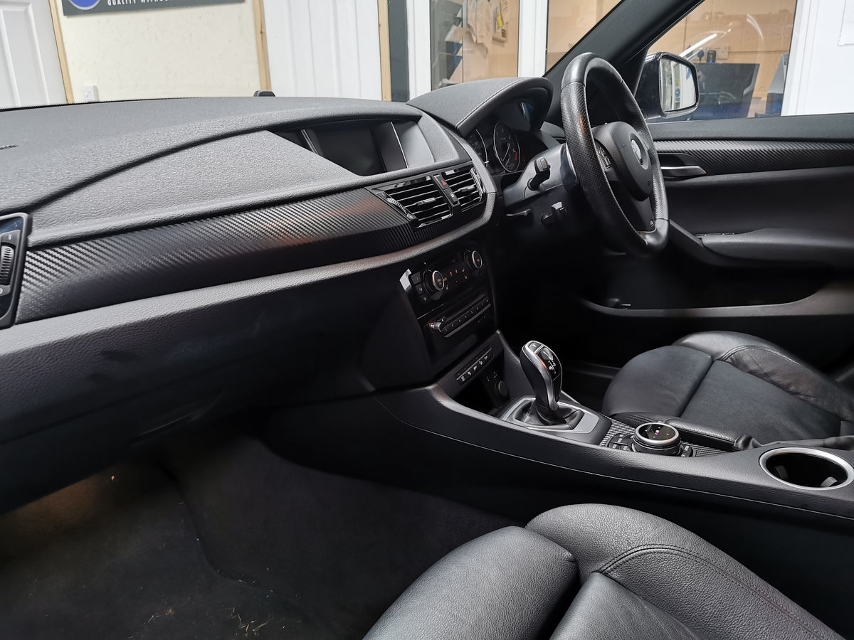 BMW E84 X1 INTERIOR TRIM SET WRAPPING SERVICE - 3D CARBON