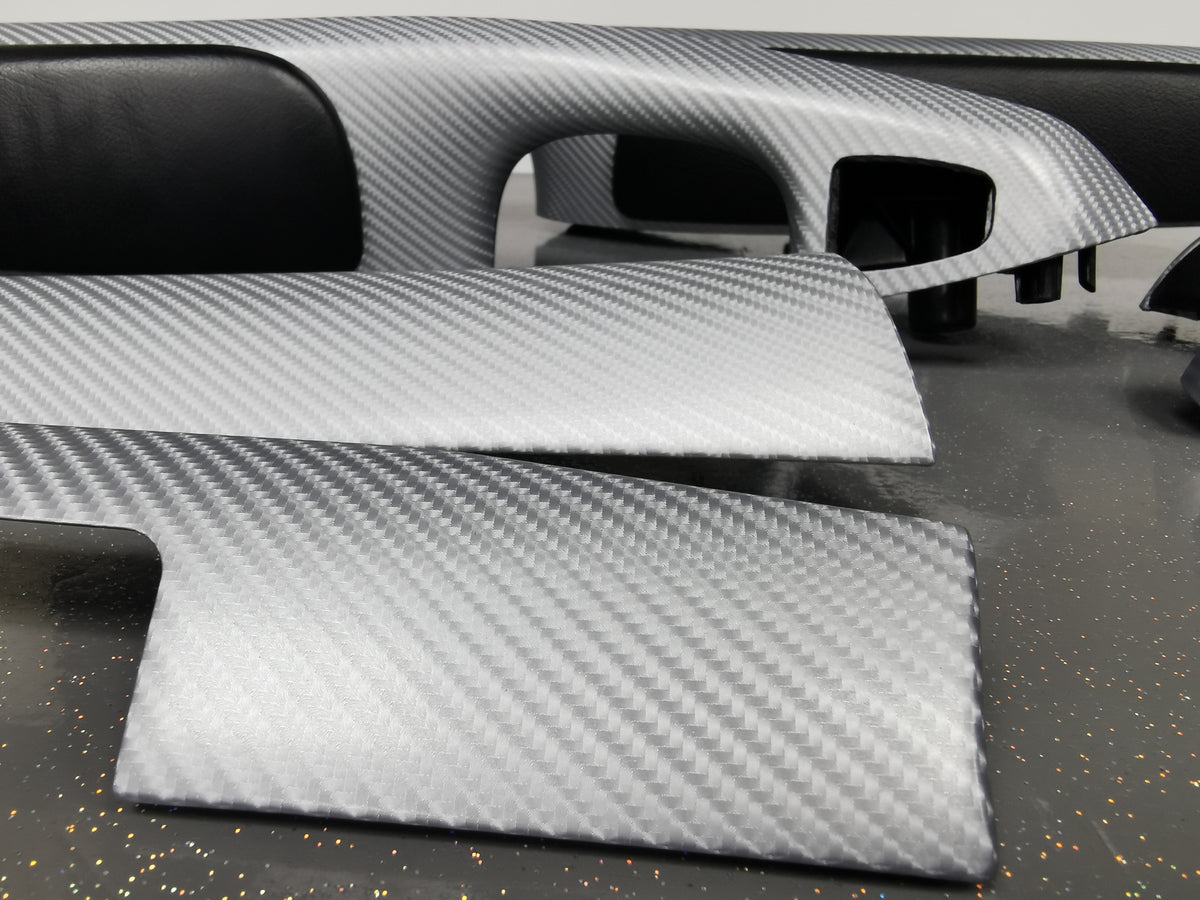 BMW E46 CONVERTIBLE INTERIOR TRIM SET - 4D SILVER CARBON