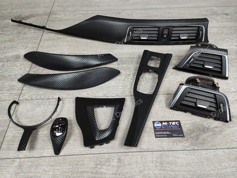 WRAPPING SERVICE - BMW F33 / F83 CONVERTIBLE INTERIOR TRIM SET - 3D CARBON