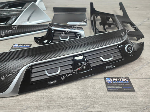 BMW G30 G31 INTERIOR TRIM SET WRAPPING SERVICE - TEXTURED BLACK CARBON