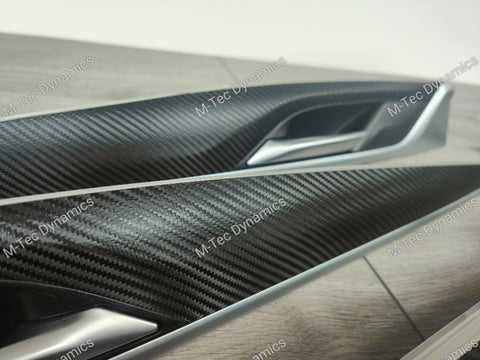 BMW G30 G31 INTERIOR TRIM SET WRAPPING SERVICE - TEXTURED BLACK CARBON