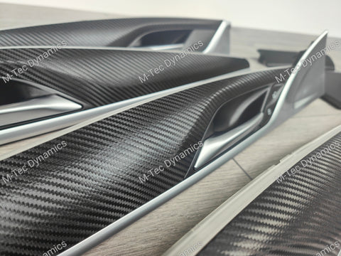 BMW G30 G31 INTERIOR TRIM SET WRAPPING SERVICE - TEXTURED BLACK CARBON