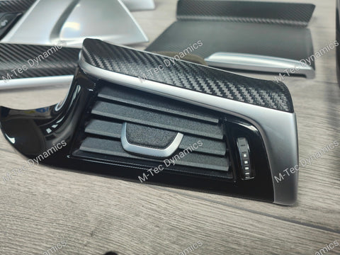 BMW G30 G31 INTERIOR TRIM SET WRAPPING SERVICE - TEXTURED BLACK CARBON