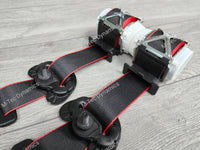 BMW 1-SERIES E87 5DR HATCH - FRONT SEAT BELT SET (RED EDGE)