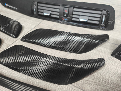 BMW F20 F21 F22 F23 LCI-2 PERFORMANCE STYLE INTERIOR TRIM SET - DEEP TEXTURED GLOSSY CARBON (MTD-TEX) - WRAPPING SERVICE