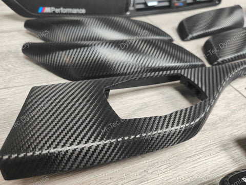 BMW F20 F21 F22 F23 LCI-2 PERFORMANCE STYLE INTERIOR TRIM SET - DEEP TEXTURED GLOSSY CARBON (MTD-TEX) - WRAPPING SERVICE