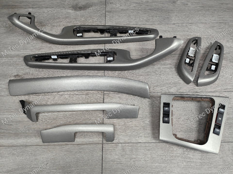 BMW E46 CONVERTIBLE INTERIOR TRIM SET - GREY BRUSHED ALUMINIUM