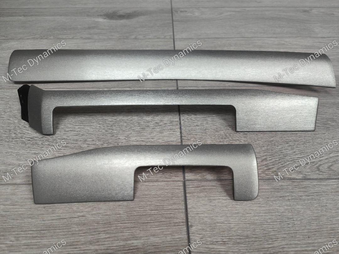 BMW E46 CONVERTIBLE INTERIOR TRIM SET - GREY BRUSHED ALUMINIUM