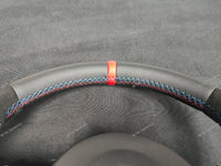 BMW F-SERIES NAPPA LEATHER TRI-STITCH / ALCANTARA / RED RING STEERING WHEEL (COMPLETE) - BMW 5 6 SERIES F10 F11 M5 F06 F12 F13 M6