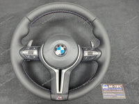 *SALE* BMW F-SERIES NAPPA LEATHER TRI-STITCH STEERING WHEEL (COMPLETE) - BMW 5 6 SERIES F10 F11 M5 F06 F12 F13 M6