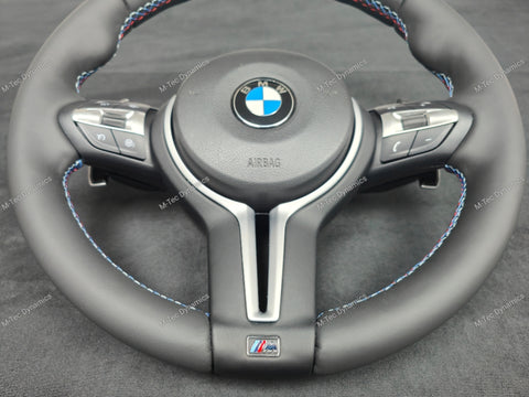 BMW X-SERIES NAPPA LEATHER TRI-STITCH STEERING WHEEL - X3 F25 / X4 F26 / X5 F15 / X6 F16