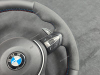BMW F-SERIES NAPPA LEATHER TRI-STITCH / ALCANTARA STEERING WHEEL - BMW 5 6 SERIES F10 F11 M5 F06 F12 F13 M6