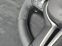 BMW X-SERIES NAPPA LEATHER TRI-STITCH / ALCANTARA STEERING WHEEL -  X3 F25 / X4 F26 / X5 F15 / X6 F16