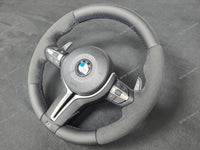 BMW X-SERIES NAPPA LEATHER TRI-STITCH / ALCANTARA STEERING WHEEL -  X3 F25 / X4 F26 / X5 F15 / X6 F16