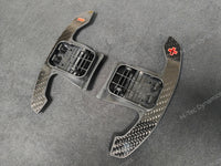 BMW F/G-SERIES BMW CARBON FIBRE STYLE RED STEERING WHEEL PADDLE SHIFTERS - (F80 M3 F82 F83 M4 M2 F30 G20 G80)