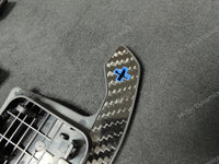 BMW F/G-SERIES BMW CARBON FIBRE STYLE BLUE STEERING WHEEL PADDLE SHIFTERS - (F80 M3 F82 F83 M4 M2 F30 G20 G80)