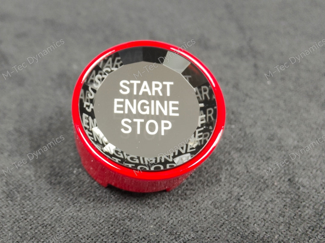 BMW F-SERIES RED (CRYSTAL) ENGINE START BUTTON - 1/2/3/4/5/6 SERIES - F2X F3X F8X M3 M4 M5 M6 F30 F32 F80 F82