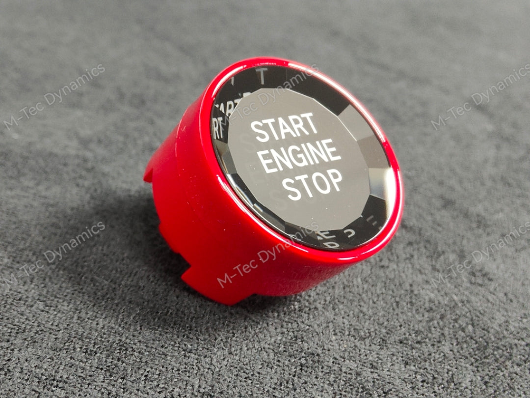 BMW F-SERIES RED (CRYSTAL) ENGINE START BUTTON - 1/2/3/4/5/6 SERIES - F2X F3X F8X M3 M4 M5 M6 F30 F32 F80 F82