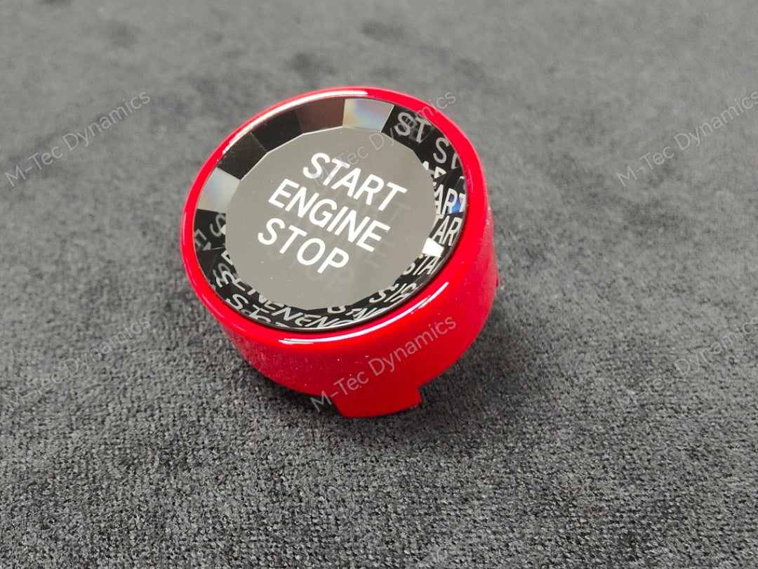 BMW F-SERIES RED (CRYSTAL) ENGINE START BUTTON - 1/2/3/4/5/6 SERIES - F2X F3X F8X M3 M4 M5 M6 F30 F32 F80 F82