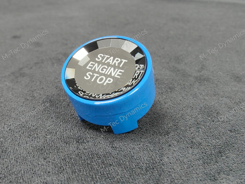 BMW F-SERIES BLUE (CRYSTAL) ENGINE START BUTTON - 1/2/3/4/5/6 SERIES - F2X F3X F8X M3 M4 M5 M6