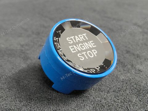 BMW F-SERIES BLUE (CRYSTAL) ENGINE START BUTTON - 1/2/3/4/5/6 SERIES - F2X F3X F8X M3 M4 M5 M6