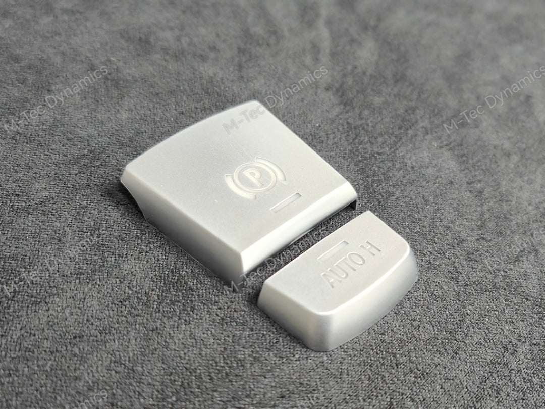 BMW F-SERIES SILVER P PARK BUTTON COVERS - 5/6 SERIES F10 F06 F11 F12 F13 F15 X5 / F16 X6