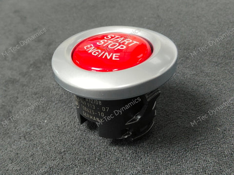 Silver ABS Engine Start Button Cap For BMW E90/E60 – Self-Adhesive Ignition Trim