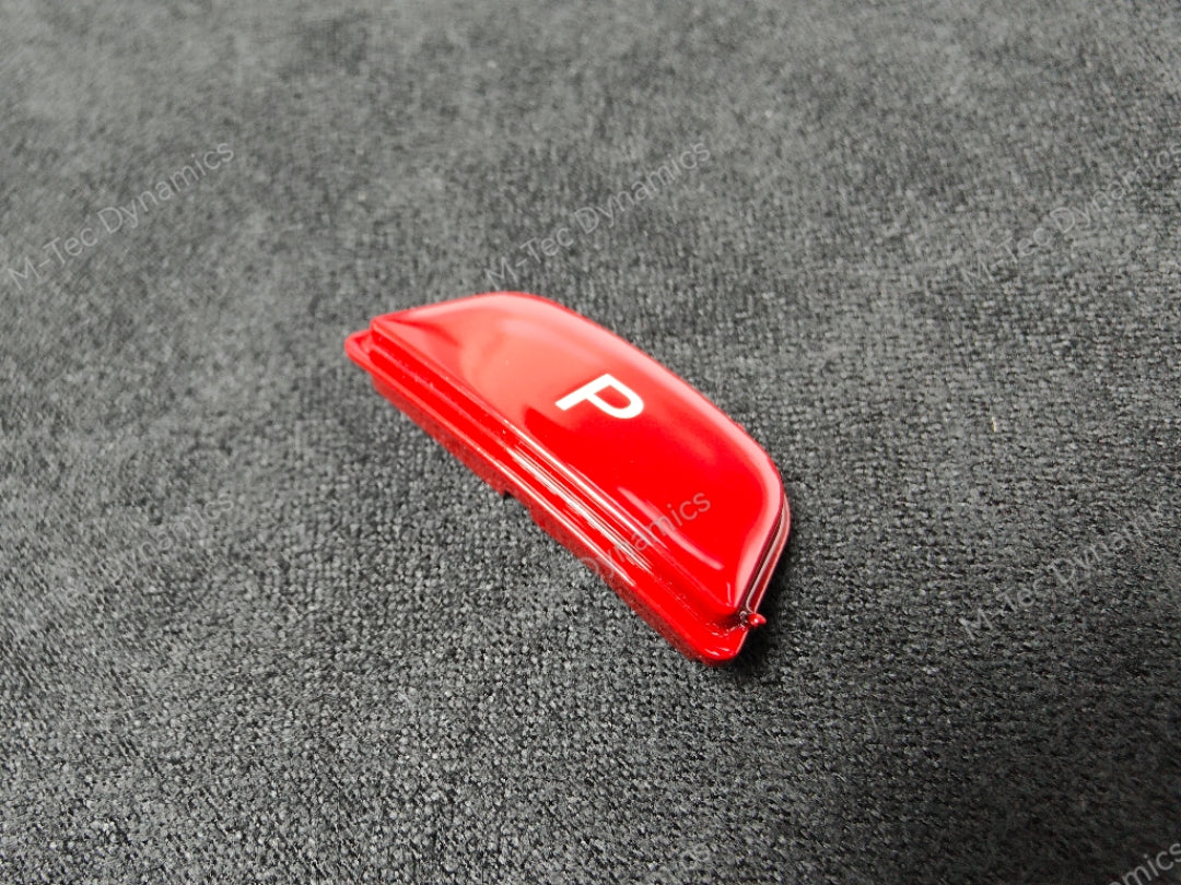 BMW F-SERIES RED P PARK GEAR SHIFTER INSERT BUTTON - 1/2/3/4/5 SERIES F1X F2X F3X F30 F32