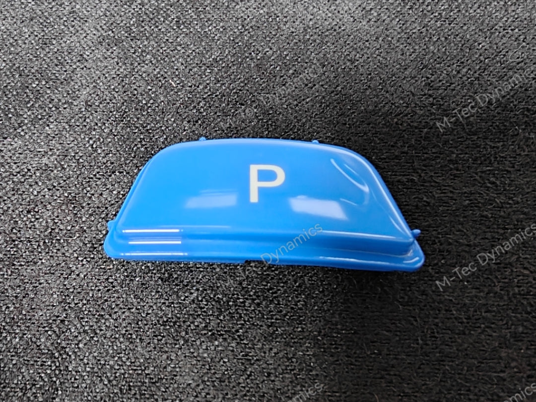 BMW F-SERIES BLUE P PARK GEAR SHIFTER INSERT BUTTON - 1/2/3/4/5 SERIES F1X F2X F3X F30 F32