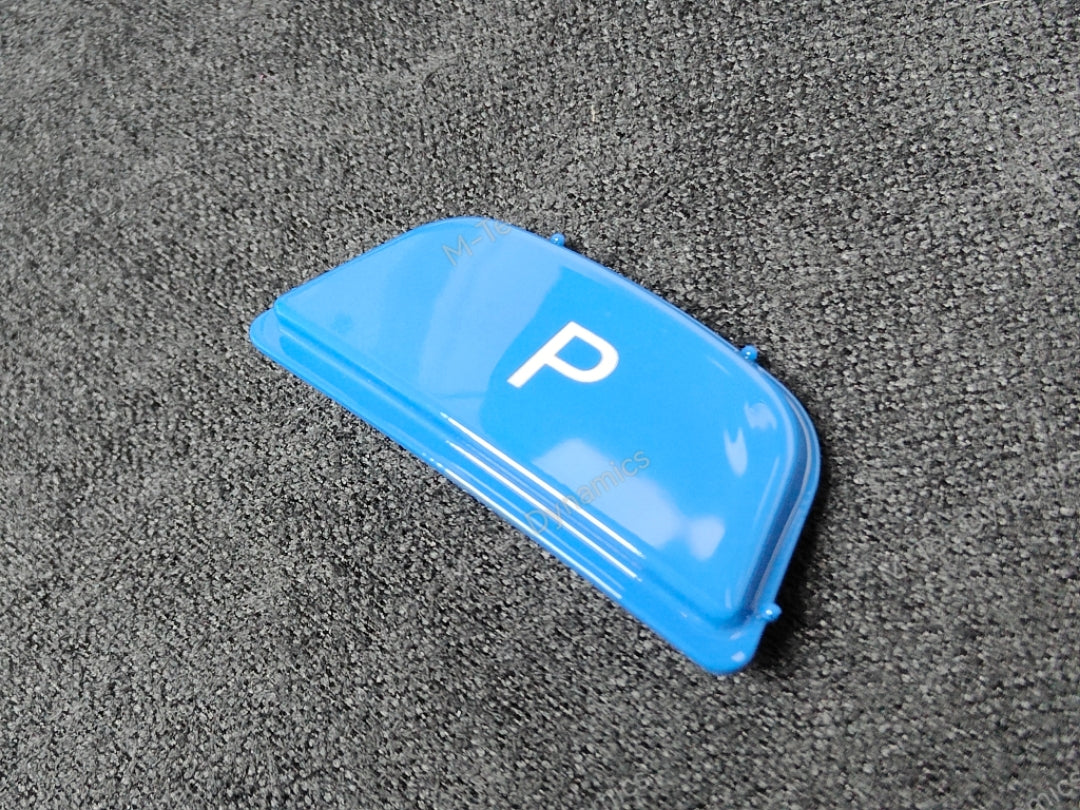 BMW F-SERIES BLUE P PARK GEAR SHIFTER INSERT BUTTON - 1/2/3/4/5 SERIES F1X F2X F3X F30 F32