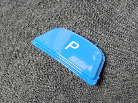 BMW F-SERIES BLUE P PARK GEAR SHIFTER INSERT BUTTON - 1/2/3/4/5 SERIES F1X F2X F3X