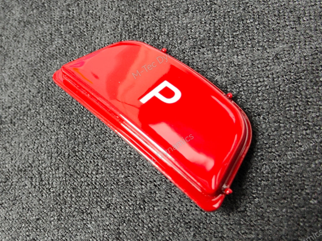 BMW F-SERIES RED P PARK GEAR SHIFTER INSERT BUTTON - 1/2/3/4/5 SERIES F1X F2X F3X F30 F32