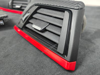BMW F32 COUPE INTERIOR TRIM SET - 3D CARBON / MATT RED ACCENT