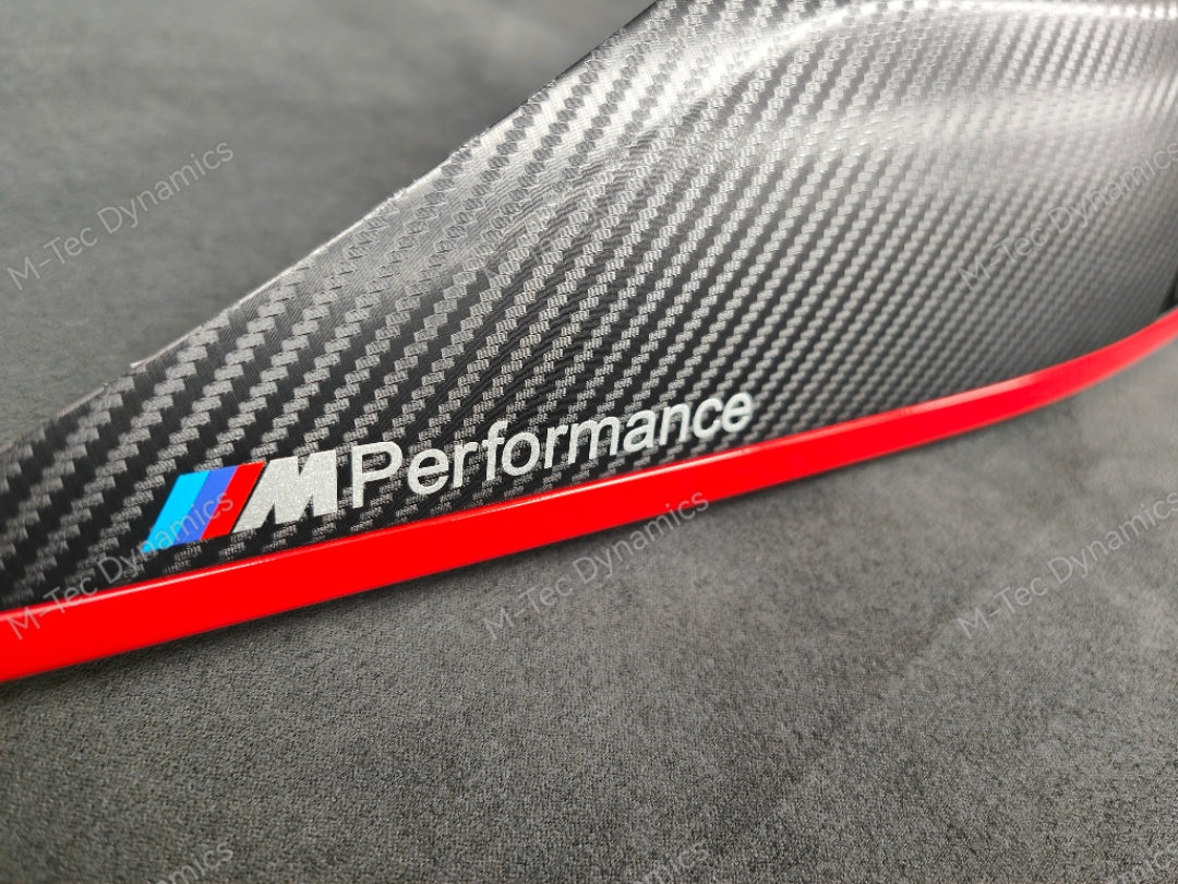 BMW F32 COUPE INTERIOR TRIM SET - 3D CARBON / MATT RED ACCENT