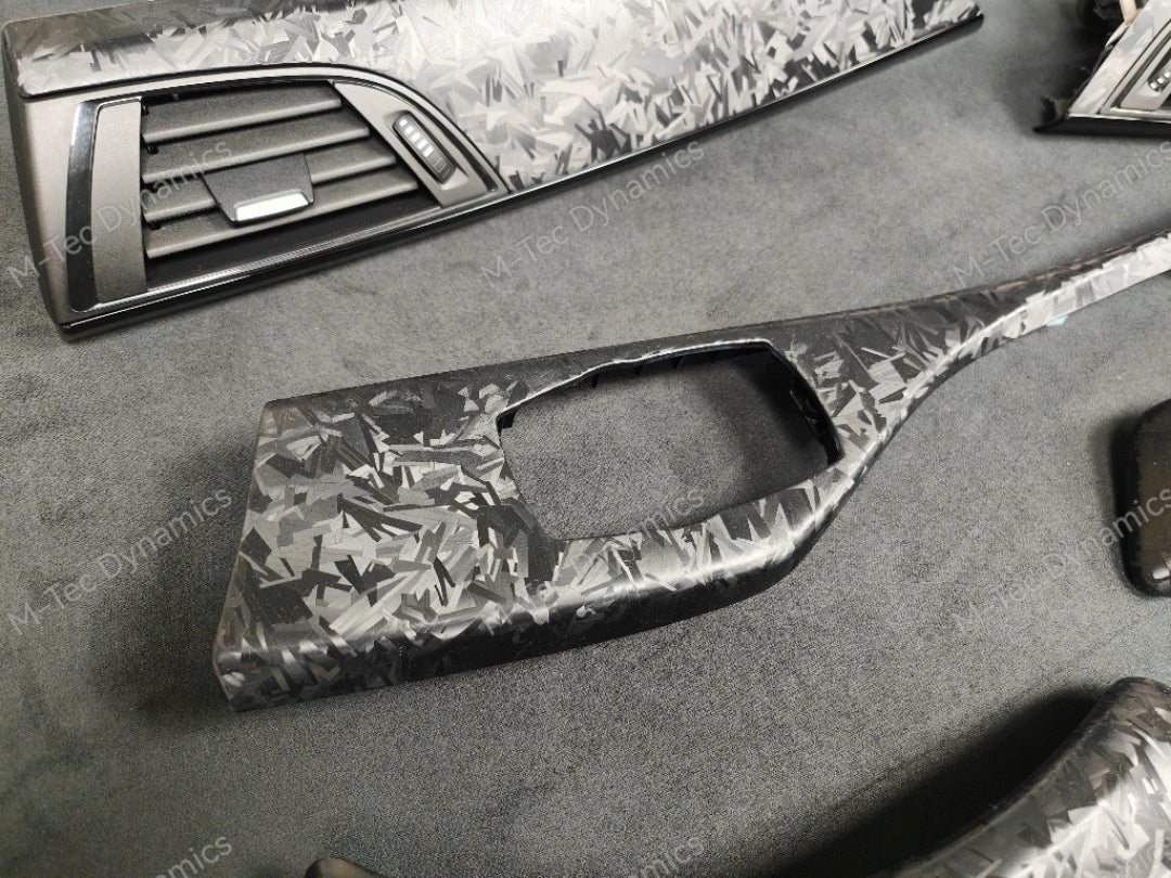 BMW F21 / F22 INTERIOR TRIM SET - FORGED CARBON / GLOSS BLACK ACCENT