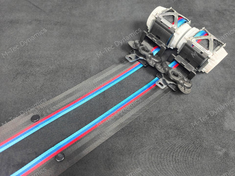 BMW 2-SERIES F22 COUPE CUSTOM WIDE STRIPE TRI-COLOUR FRONT SEAT BELT SET