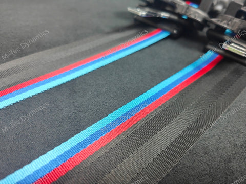 BMW 2-SERIES F22 COUPE CUSTOM WIDE STRIPE TRI-COLOUR FRONT SEAT BELT SET