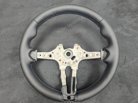 BMW F-SERIES NAPPA LEATHER TRI-STITCH STEERING WHEEL (AUTO) - BMW 5 6 SERIES F10 F11 M5 F06 F12 F13 M6