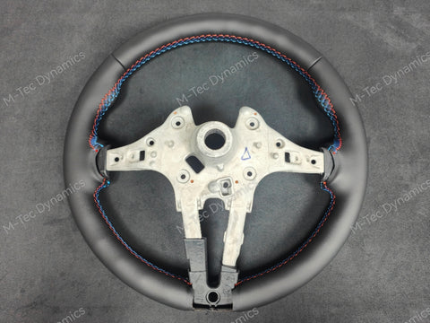 BMW F-SERIES NAPPA LEATHER TRI-STITCH STEERING WHEEL (AUTO) - BMW 5 6 SERIES F10 F11 M5 F06 F12 F13 M6
